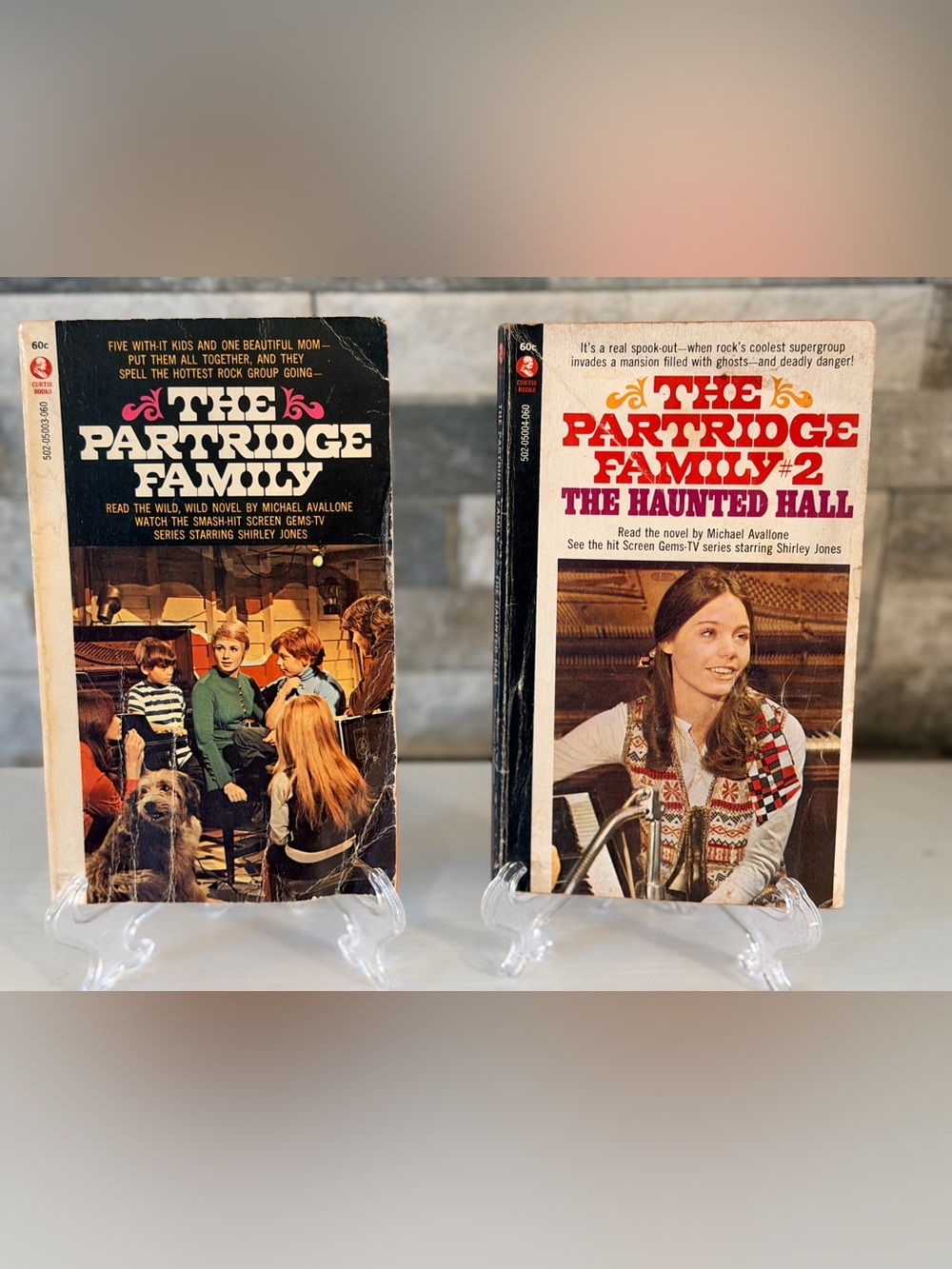 Vintage The Partridge Family Paperback Books 1 & 2 Michael Avallone 1970s TV